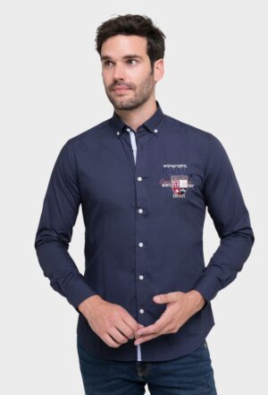 P23H-5443-AZM CAMISA POLO TEAM BORDADA COLOR AZUL MARINO