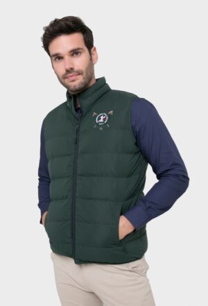 P23H-5536-VDI CHALECO ACOLCHADO ESCUDO VERDE