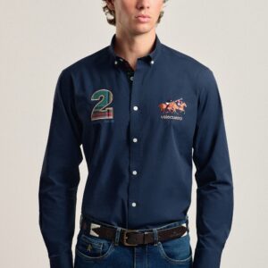 P24H-6006-AZM HOMBRE CAMISA CABALLOS