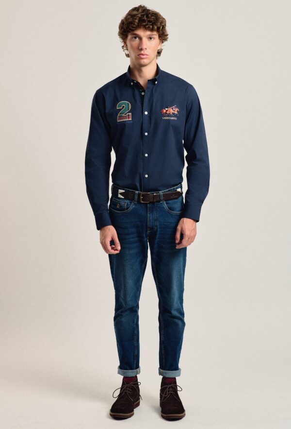 P24H-6006-AZM HOMBRE CAMISA CABALLOS - Imagen 3