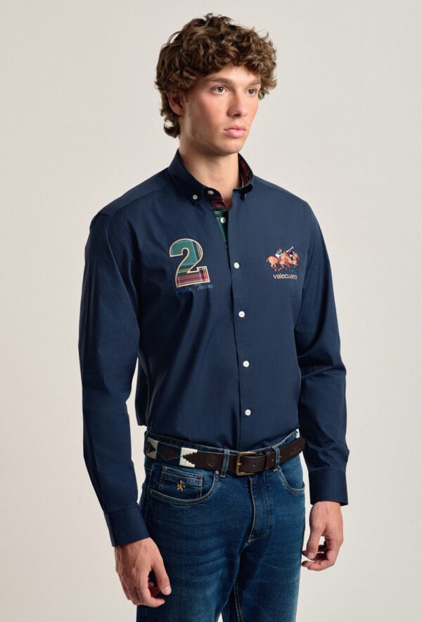 P24H-6006-AZM HOMBRE CAMISA CABALLOS - Imagen 2