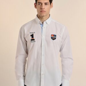 P25H-6155-BL CAMISA BLANCA ESCUDOS ESPAÑA