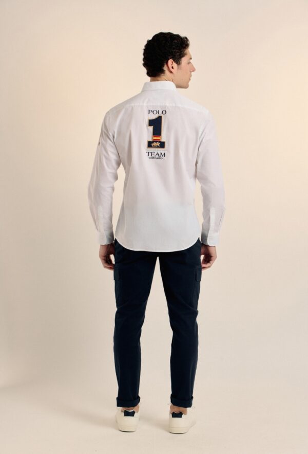 P25H-6155-BL CAMISA BLANCA ESCUDOS ESPAÑA - Imagen 6