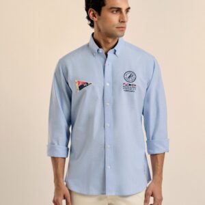 P25H-6154-CEL CAMISA YATCH TEAM CELESTE