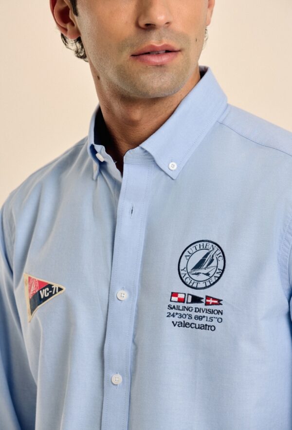P25H-6154-CEL CAMISA YATCH TEAM CELESTE - Imagen 5
