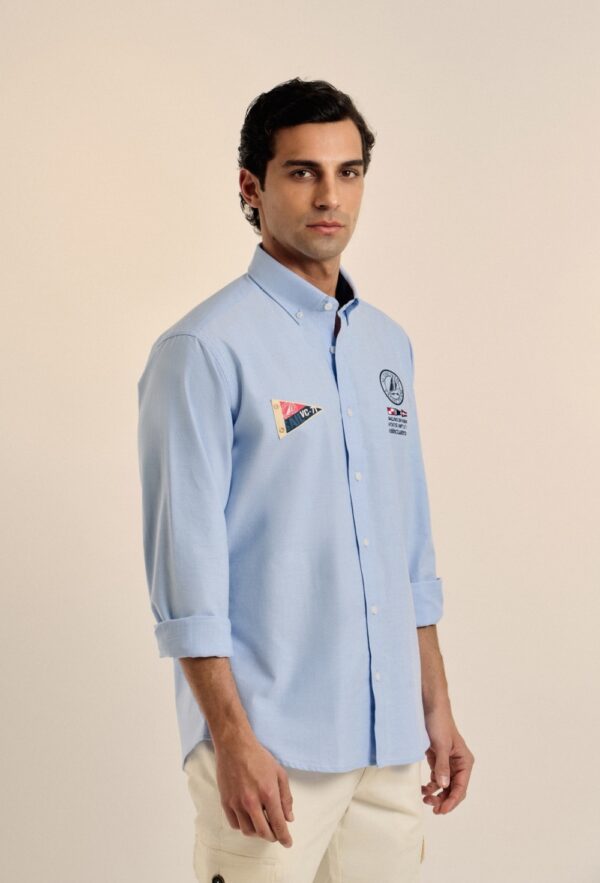 P25H-6154-CEL CAMISA YATCH TEAM CELESTE - Imagen 2