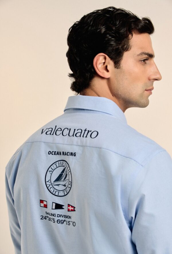 P25H-6154-CEL CAMISA YATCH TEAM CELESTE - Imagen 4