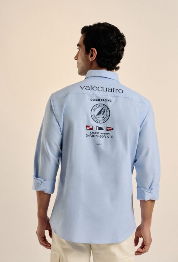 P25H-6154-CEL CAMISA YATCH TEAM CELESTE - Imagen 3