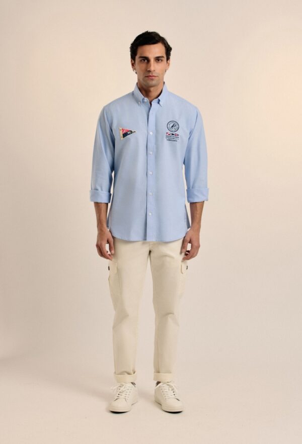 P25H-6154-CEL CAMISA YATCH TEAM CELESTE - Imagen 6