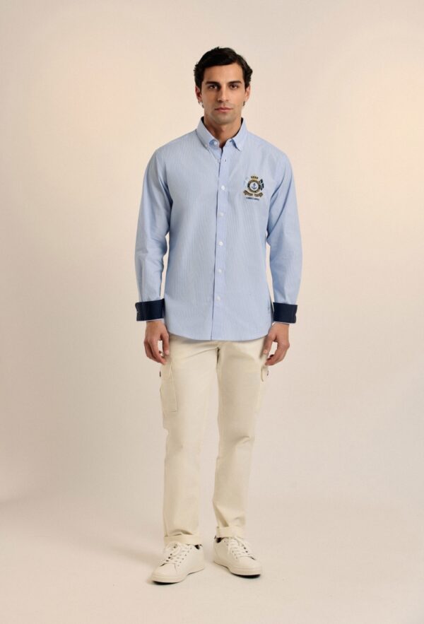 P25H-6152-CEL CAMISA CELESTE MODELO ESCUDO - Imagen 5