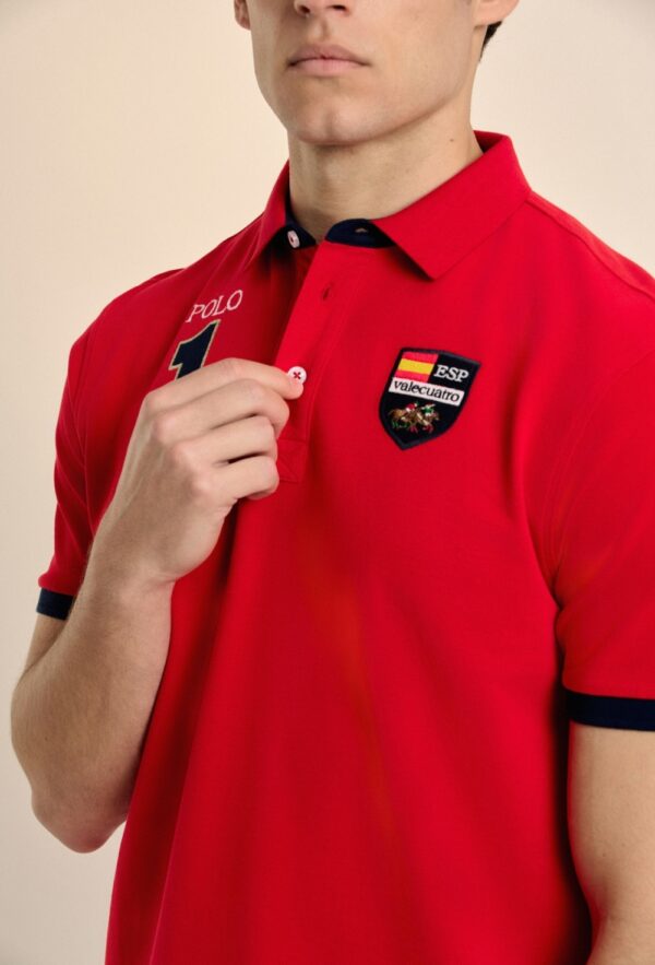 P25H-6179-RJ POLOS ESCUDO ESPAÑA ROJO - Imagen 5