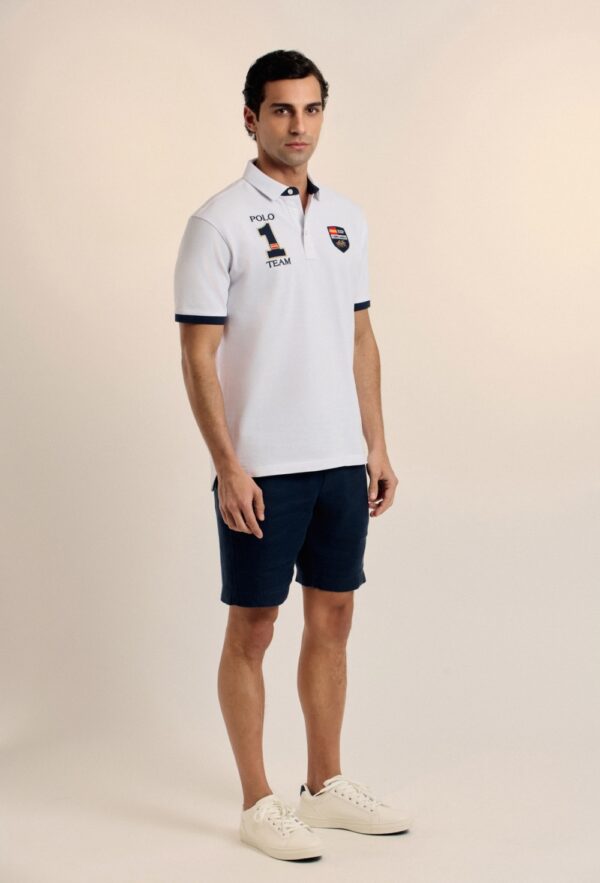 P25H-6177-BL POLOS ESCUDO ESPAÑA BLANCO - Imagen 6