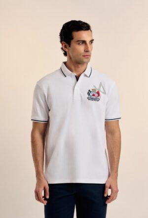 P25H-6170-BL POLO NAUTICAL TEAM BLANCO