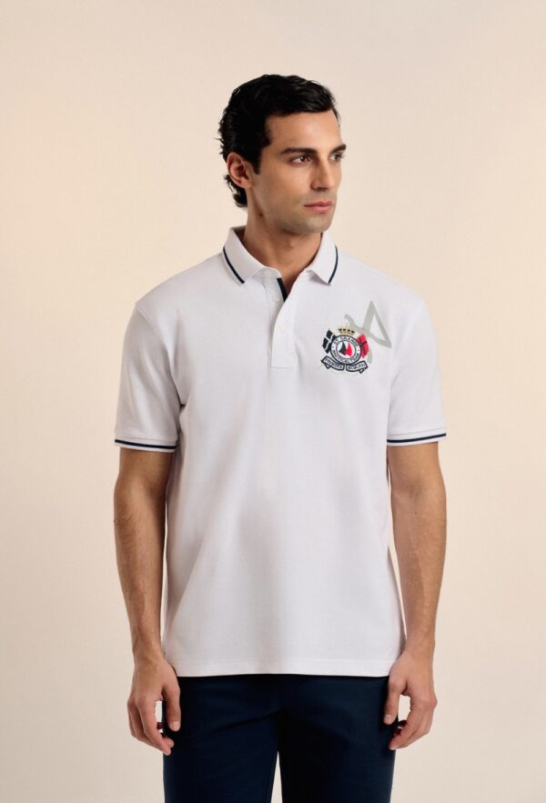 P25H-6170-BL POLO NAUTICAL TEAM BLANCO