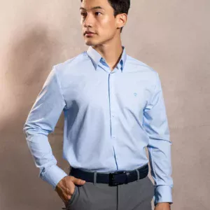 53721 Camisa Performance Antiarrugas Cuadros Textura