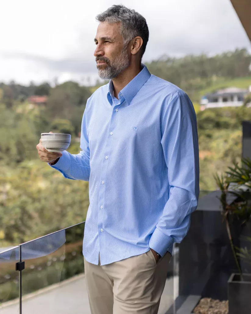 53711 Camisa Performance Antiarrugas Rayas - Imagen 7