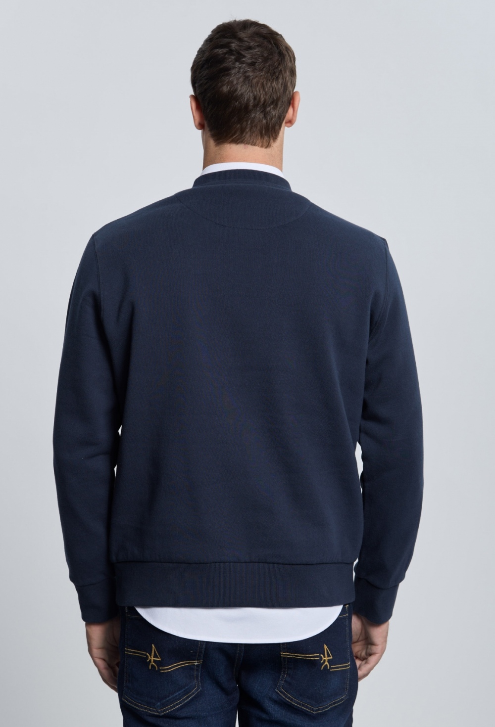 P25H-6393-AZM Sudadera 3 escudos azul marino - Imagen 3