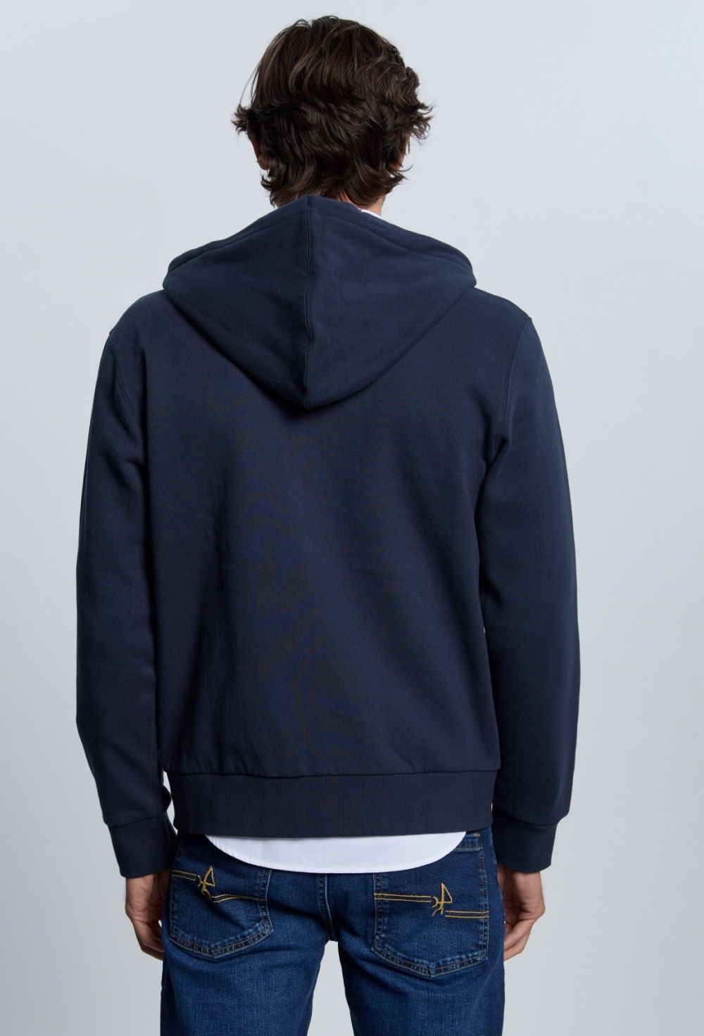 P25H-6395-AZM Sudadera cremallera escudos azul marino - Imagen 5