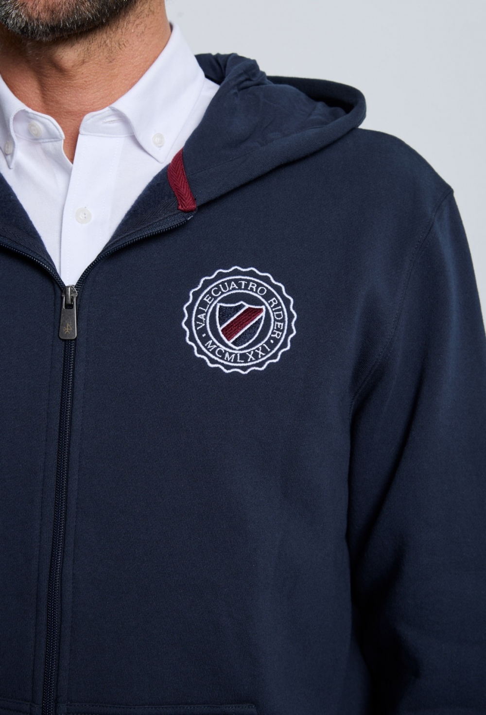 P25H-6395-AZM Sudadera cremallera escudos azul marino - Imagen 6