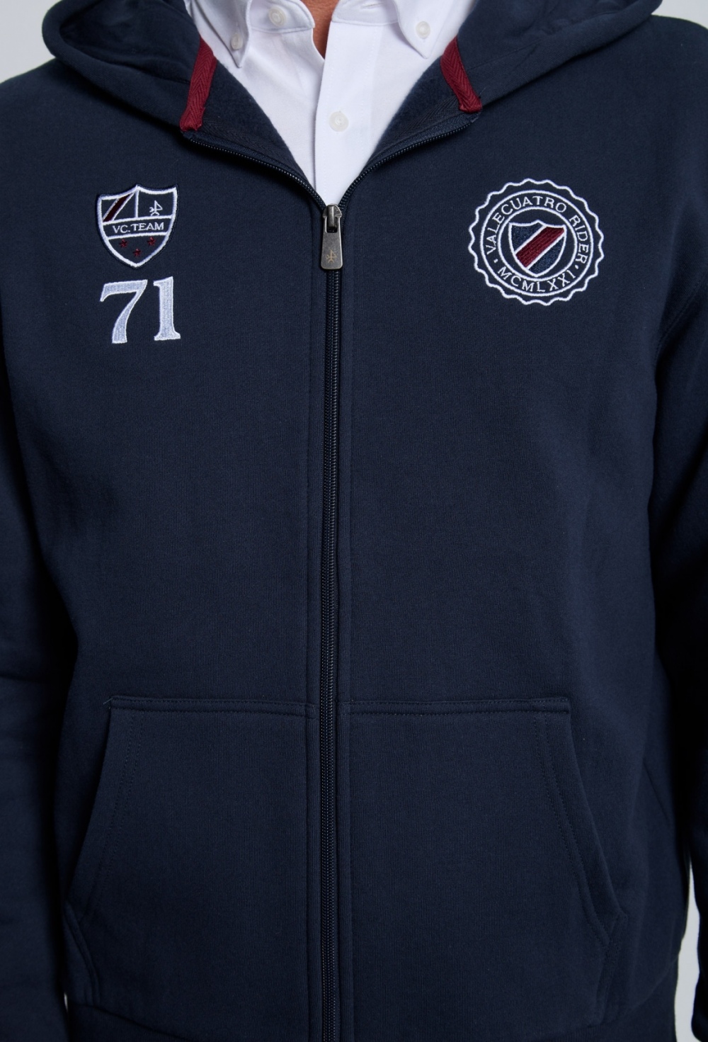 P25H-6395-AZM Sudadera cremallera escudos azul marino - Imagen 8