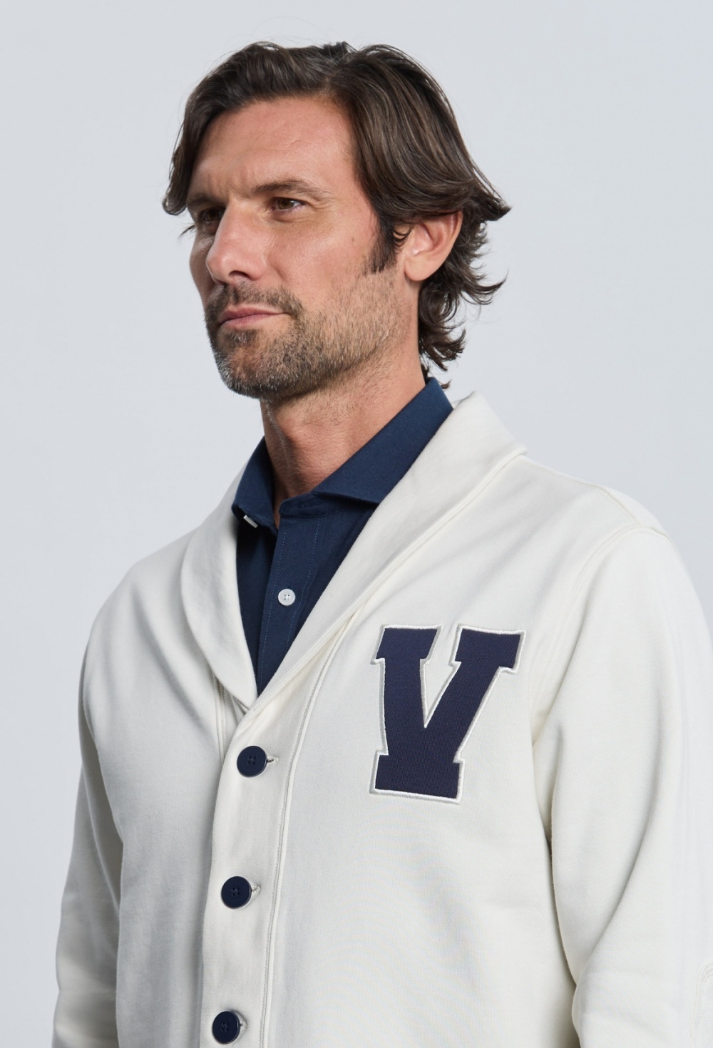 P25H-6399-BR Sudadera smoking blanco roto - Imagen 8