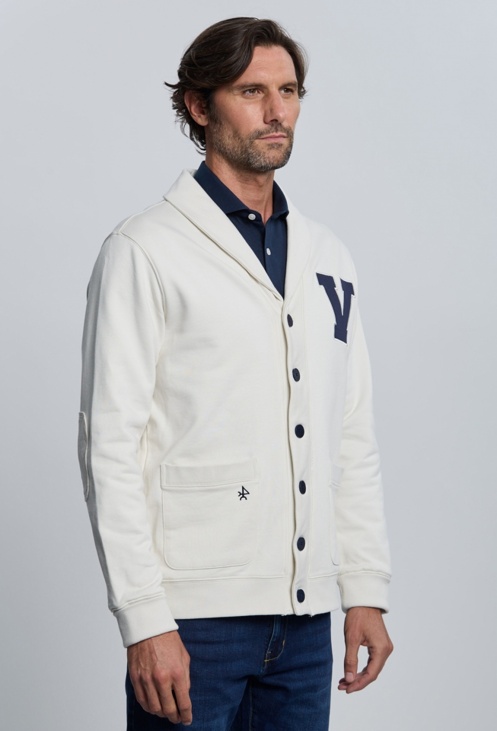 P25H-6399-BR Sudadera smoking blanco roto - Imagen 7