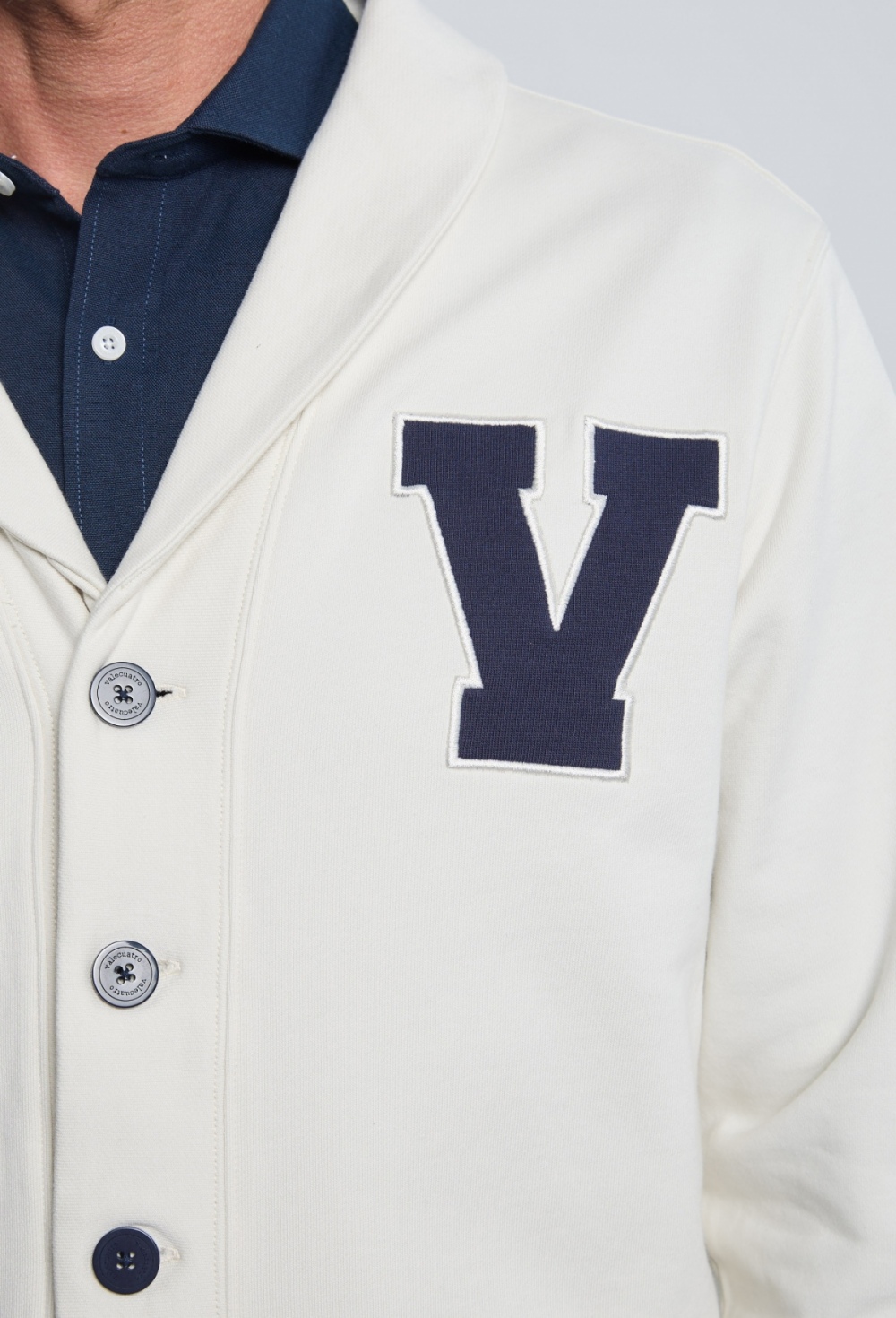 P25H-6399-BR Sudadera smoking blanco roto - Imagen 4