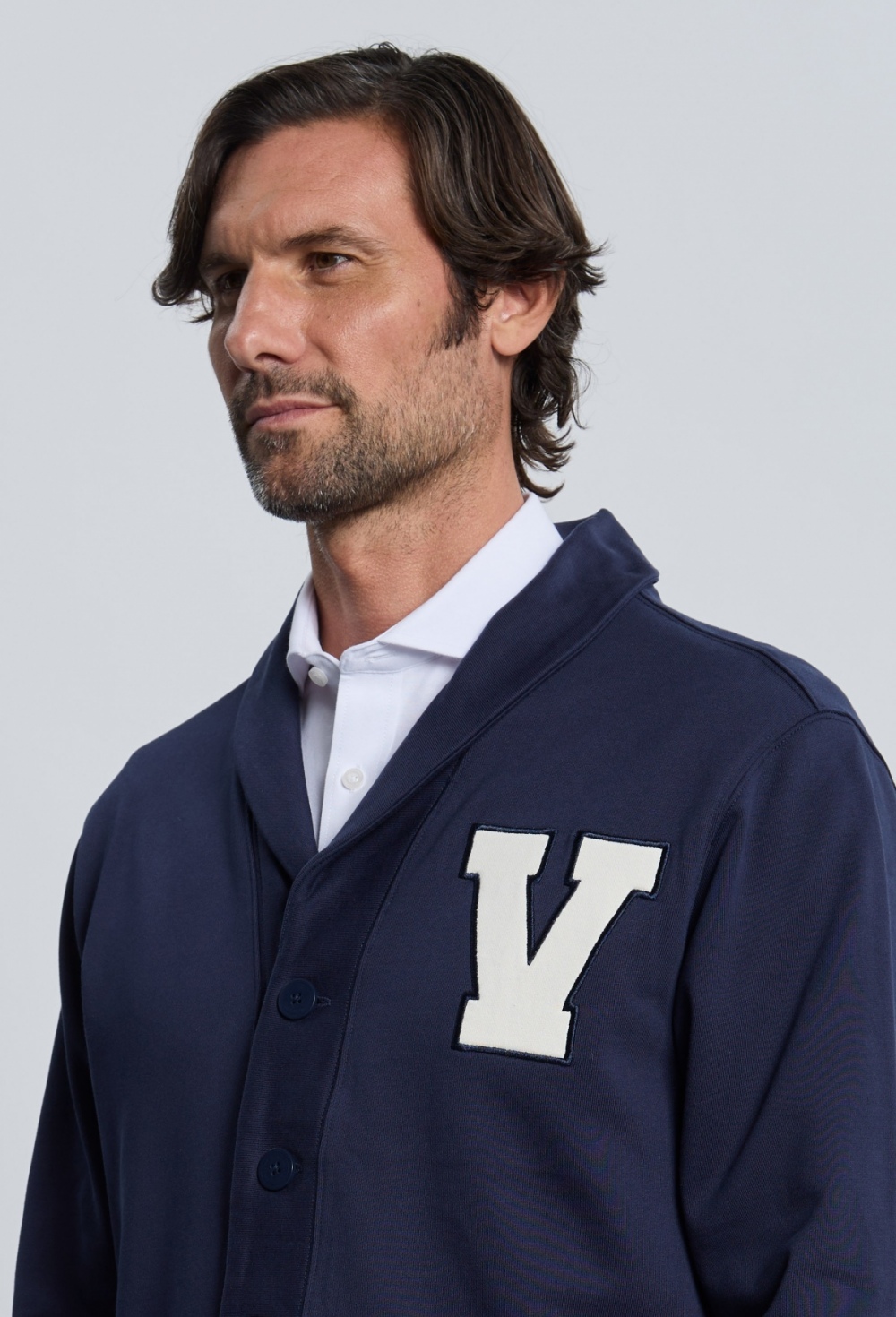 P25H-6400-AZM Sudadera smoking azul marino - Imagen 5