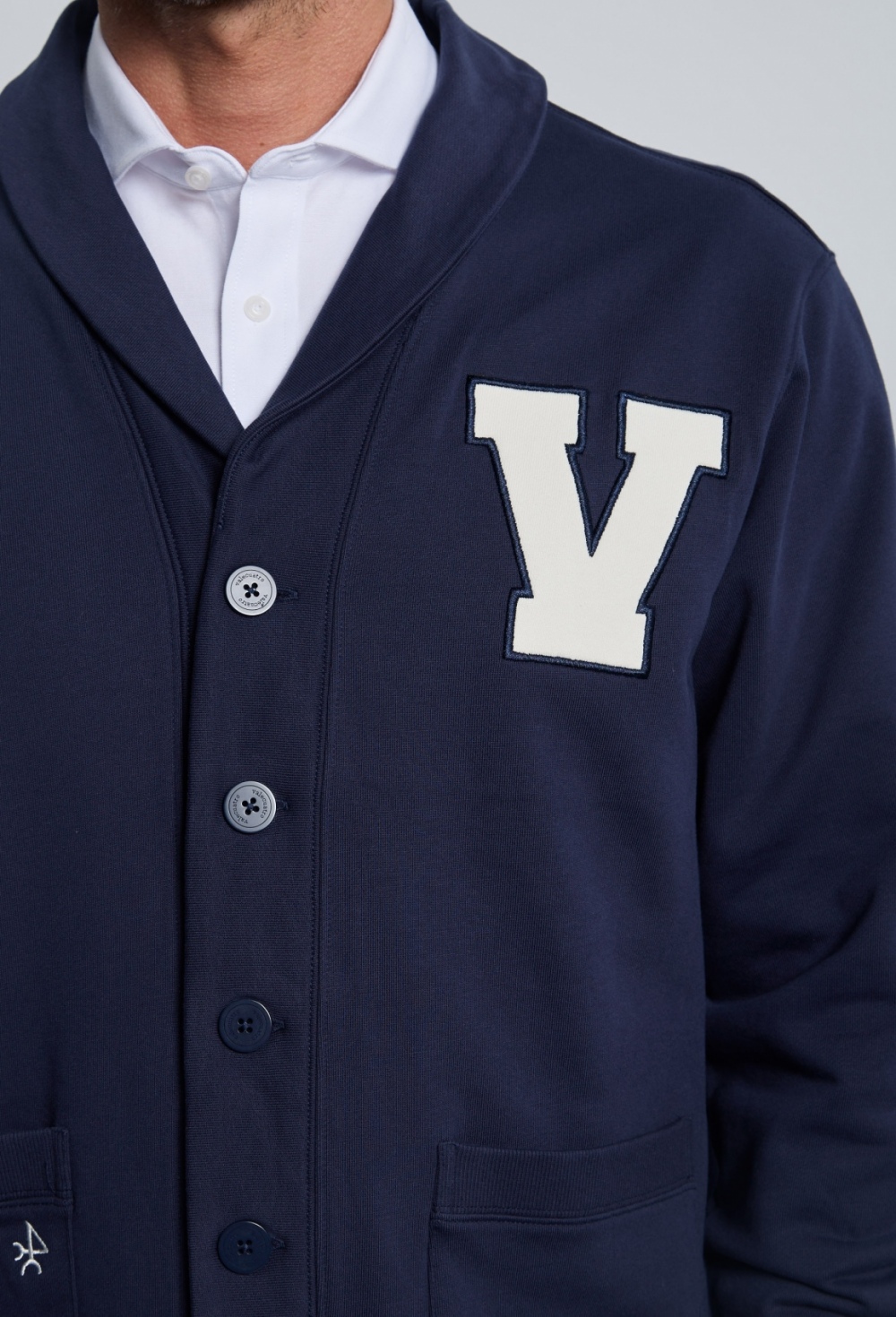 P25H-6400-AZM Sudadera smoking azul marino - Imagen 6