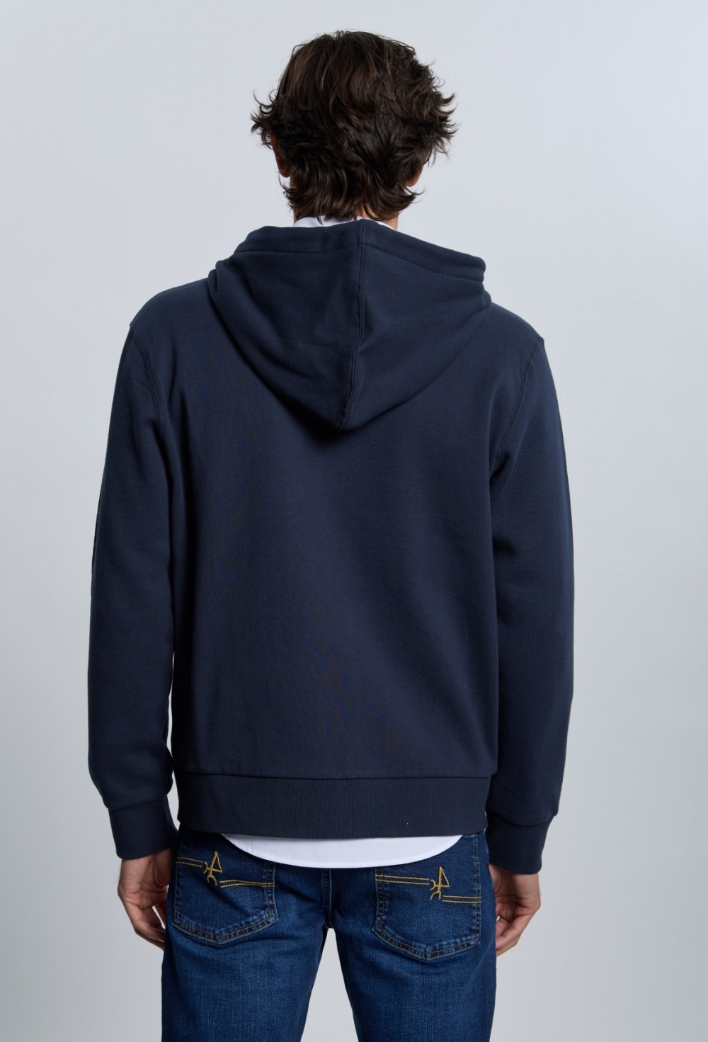 P25H-6403-AZM Sudadera cremallera escudo azul marino - Imagen 5