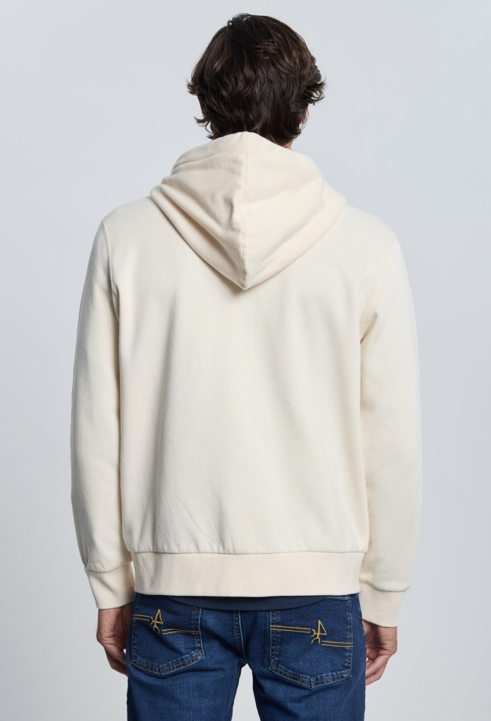 P25H-6405-BR Sudadera cremallera escudo blanco - Imagen 4