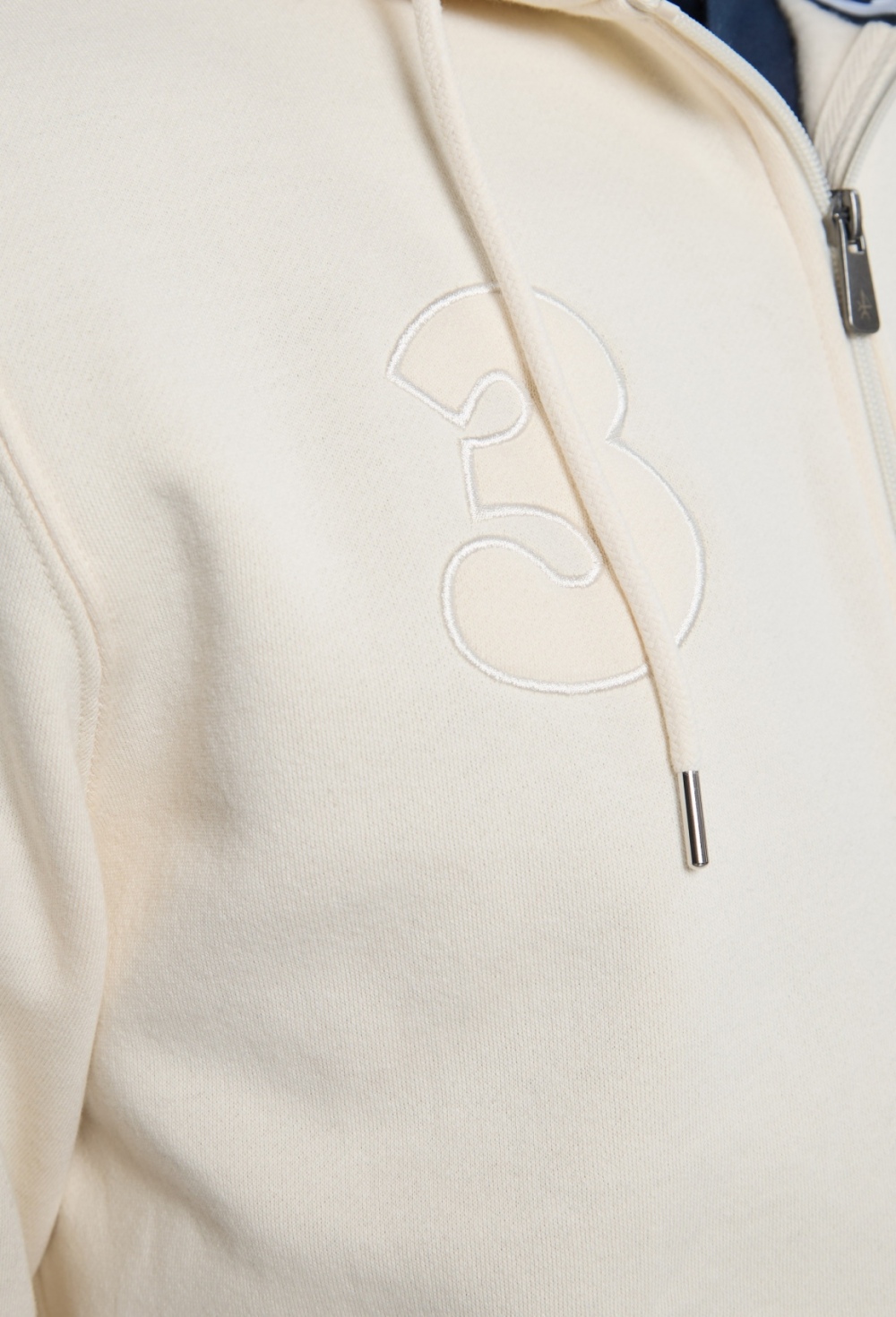 P25H-6405-BR Sudadera cremallera escudo blanco - Imagen 8