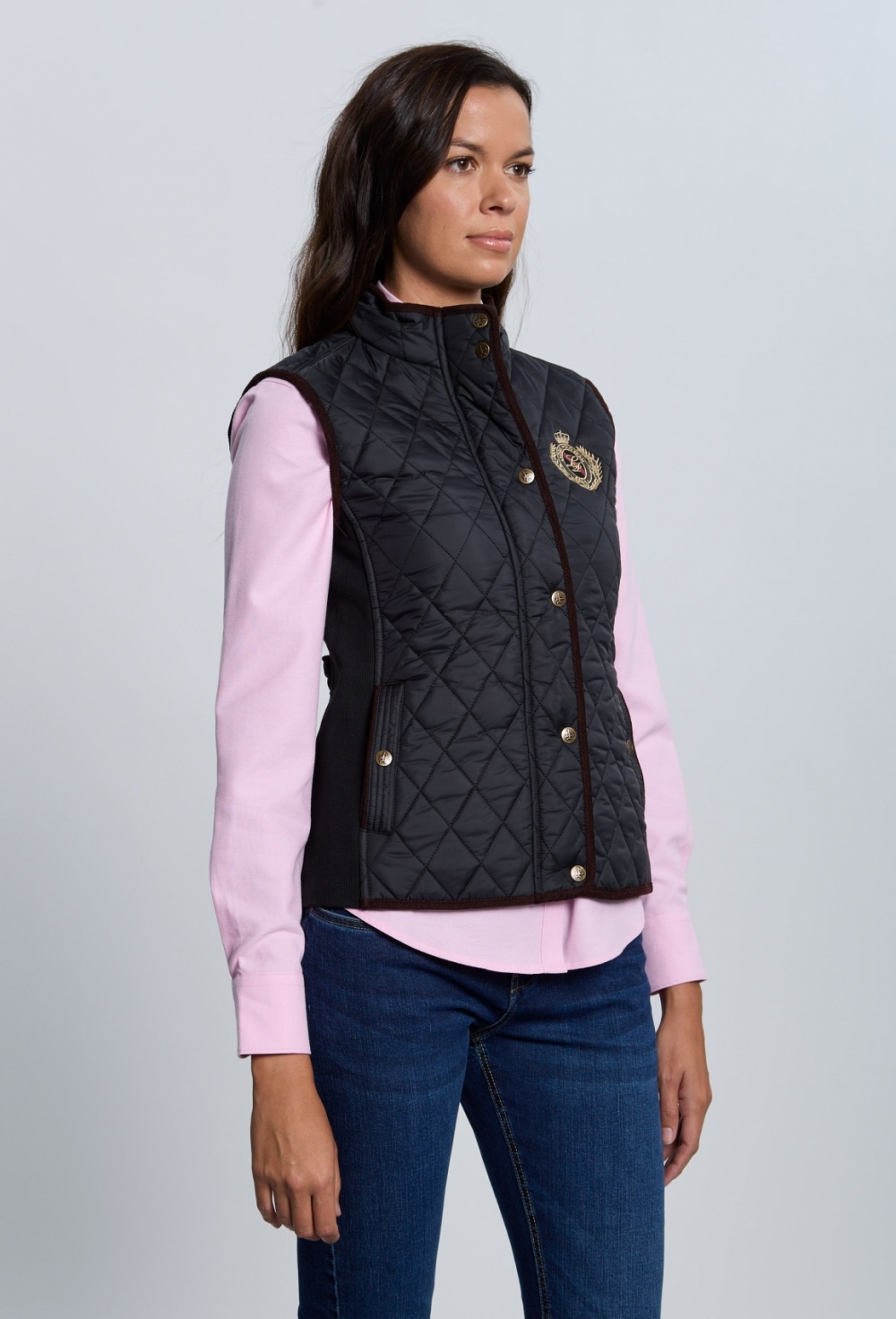 P25M-6456-NG Chaleco husky de mujer azul negro - Imagen 2