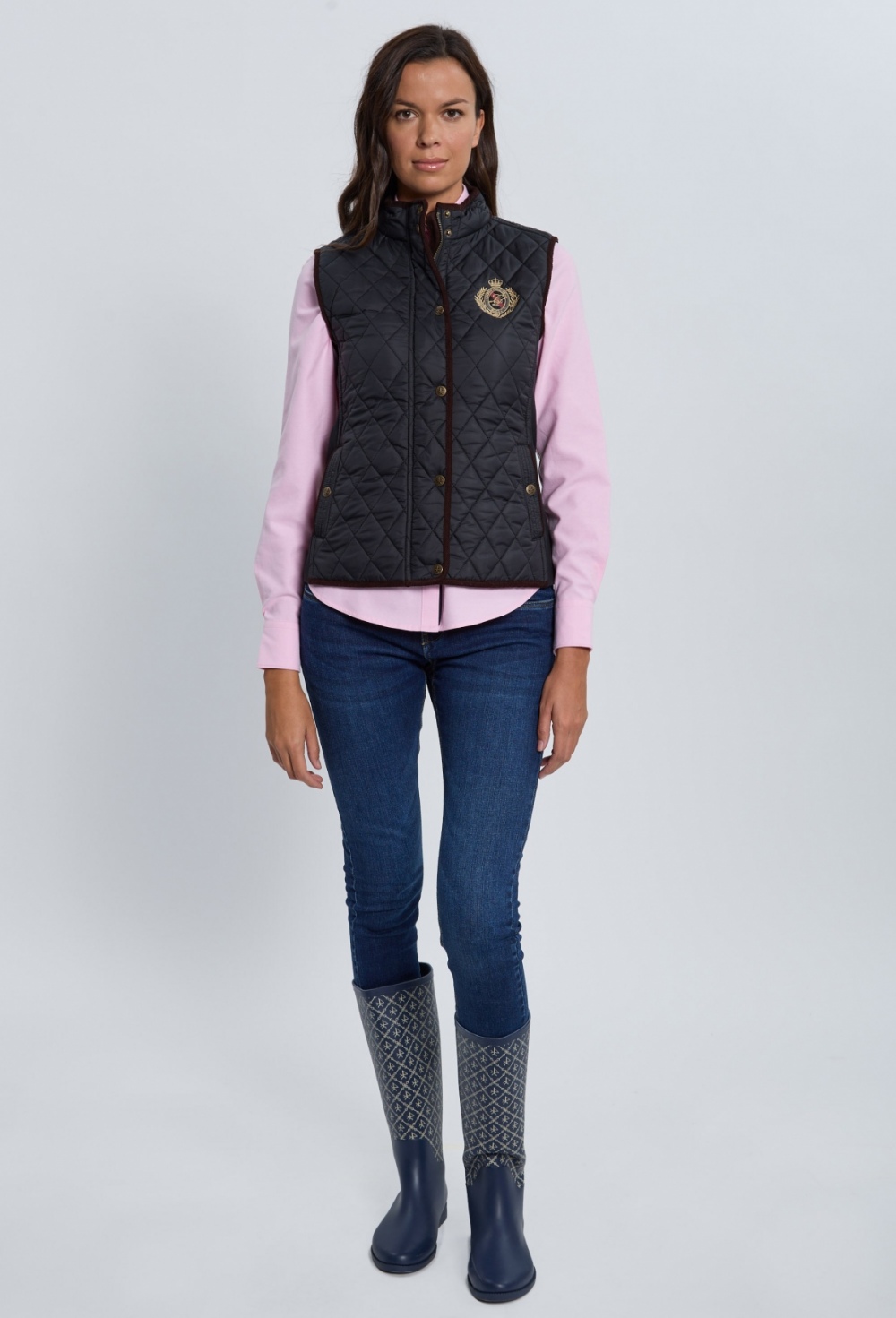 P25M-6456-NG Chaleco husky de mujer azul negro - Imagen 3