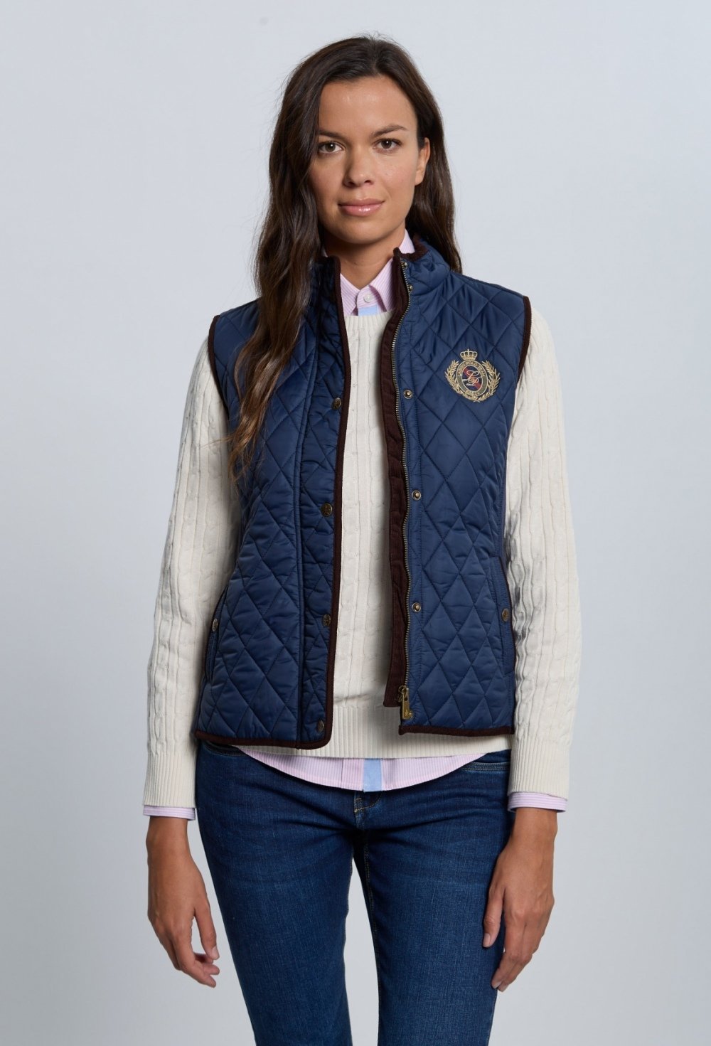 P25M-6455-AZM Chaleco husky de mujer azul marino