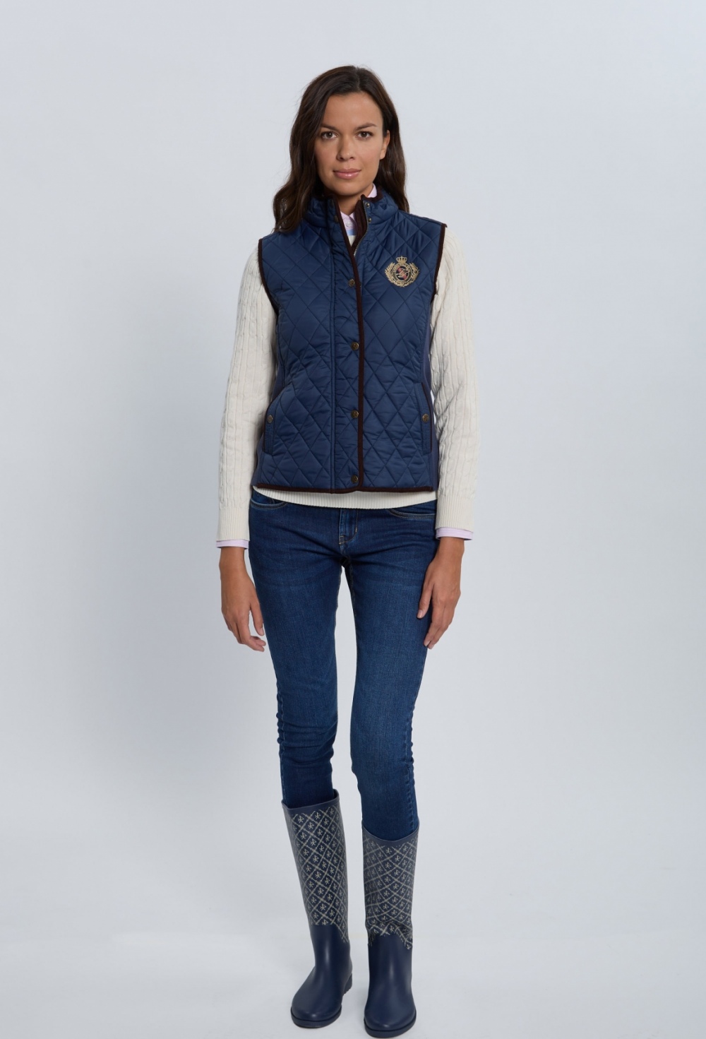 P25M-6455-AZM Chaleco husky de mujer azul marino - Imagen 3