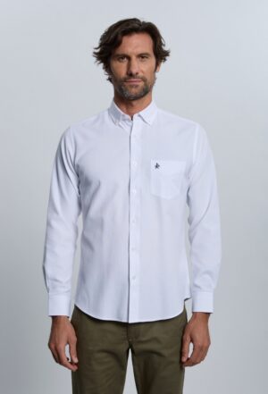 P25H-6341-BL Camisa bolsillo blanca