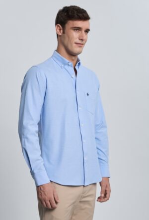 P25H-6342-CEL Camisa bolsillo celeste