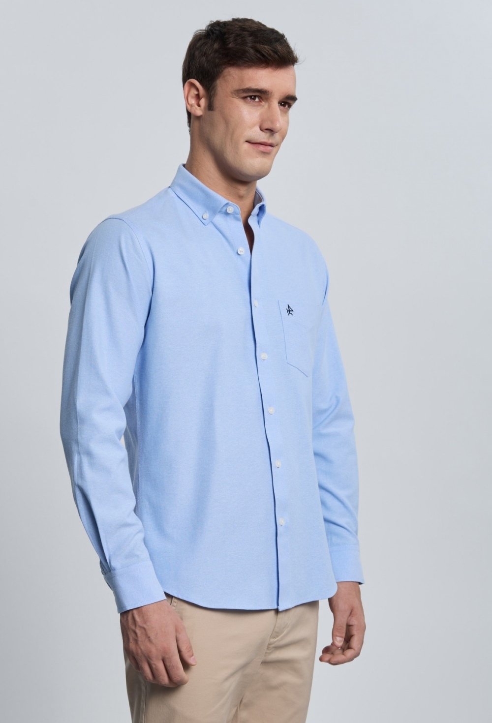 P25H-6342-CEL Camisa bolsillo celeste