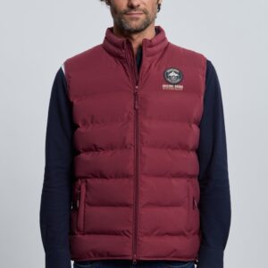 P25H-6425-BU Chaleco acolchado modelo 3 escudos burdeos