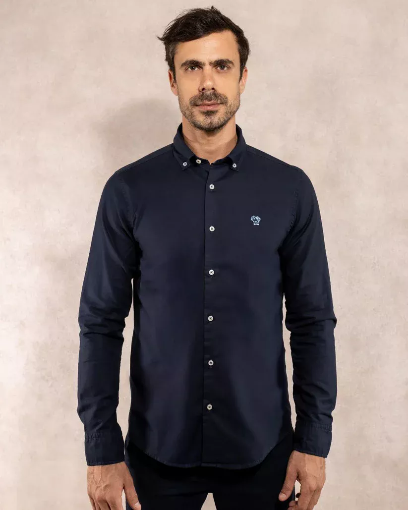 72461131 Camisa Antimanchas Oxford Azul - Regular Fit