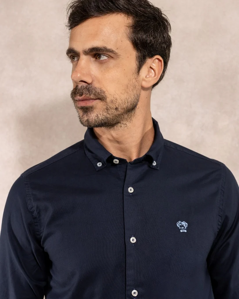 72461131 Camisa Antimanchas Oxford Azul - Regular Fit